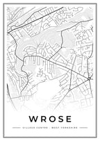 Street map poster of Wrose village centre, West Yorkshire