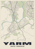 Street map poster of Yarm, North Yorkshire