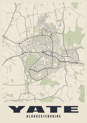 Yate Street Map Poster