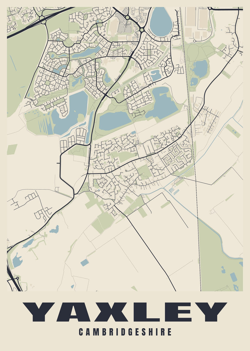 Yaxley Street Map Poster