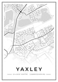 Street map poster of Yaxley village centre, Cambridgeshire