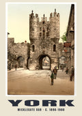 Micklegate Bar, York, c. 1890–1900 heritage photograph