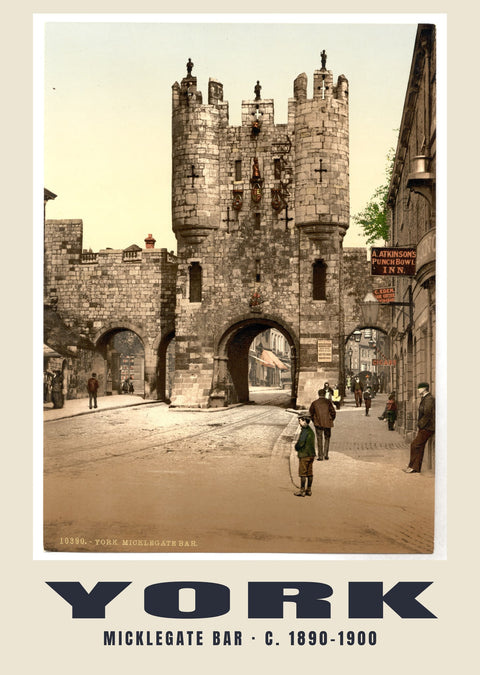 Micklegate Bar, York, c. 1890–1900 Heritage Print