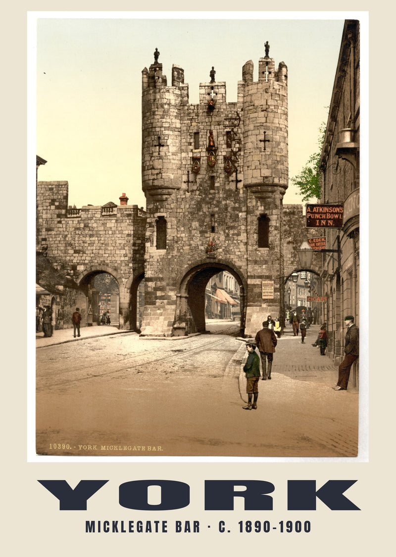 Micklegate Bar, York, c. 1890–1900 Heritage Print