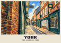 The Shambles, York poster, Gouache style