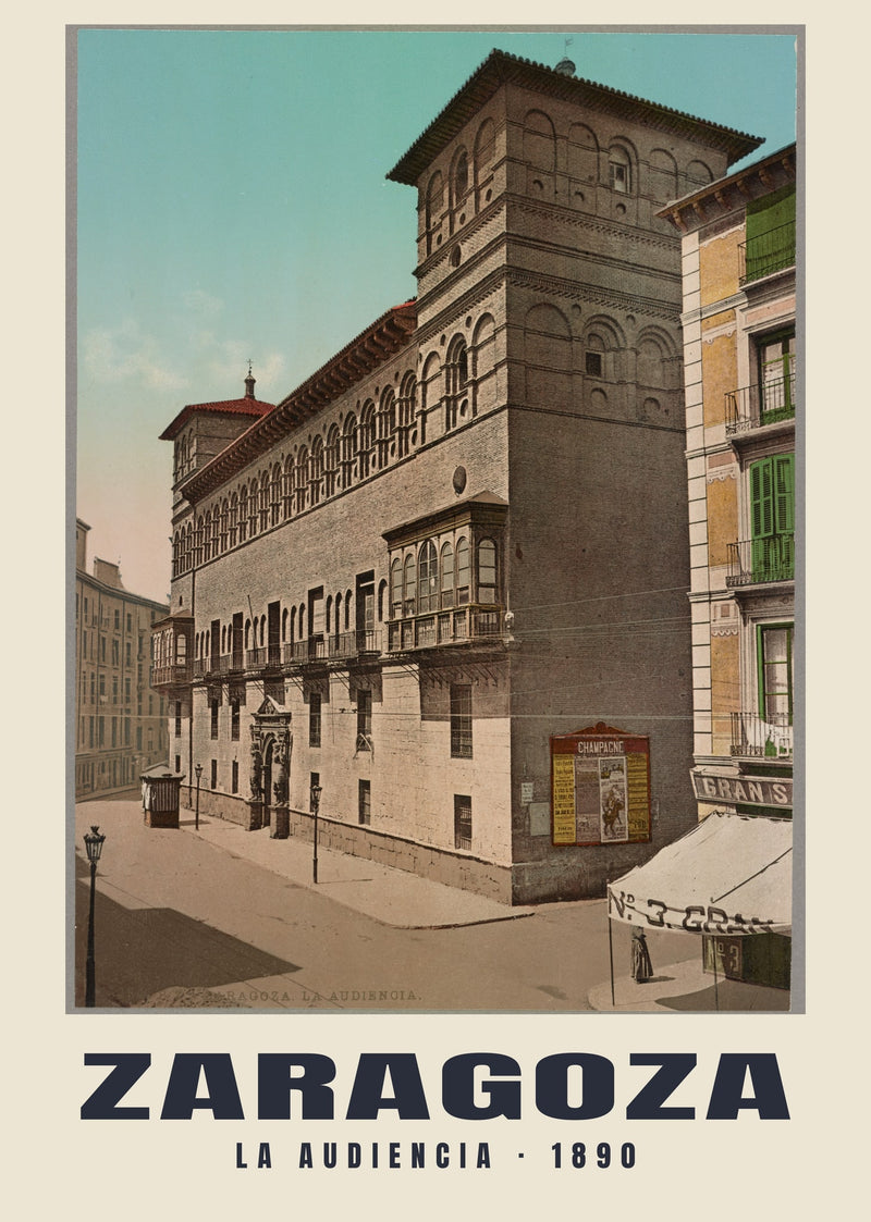 La Audiencia, Zaragoza — 1890 · Vintage photochrom print