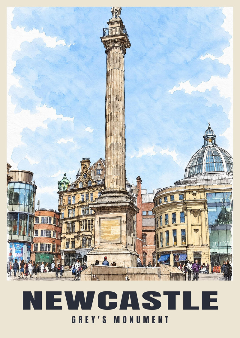 Grey's Monument, Newcastle Poster