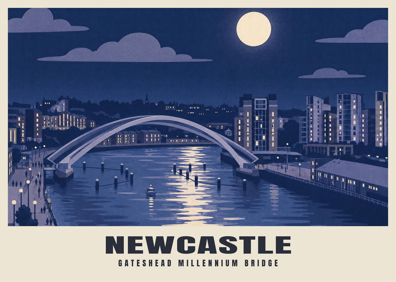 Gateshead Millennium Bridge, Newcastle Poster