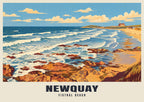 Fistral Beach, Newquay poster in the Retro Railway style