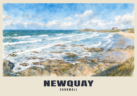 Newquay — English Watercolour Art Print