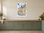 Elm Hill, Norwich Poster at A1, in a white frame, in a kitchen