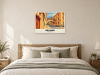 Oxford Poster at A1, as a poster, above a bed