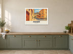 Oxford Poster at A1, in a white frame, in a kitchen