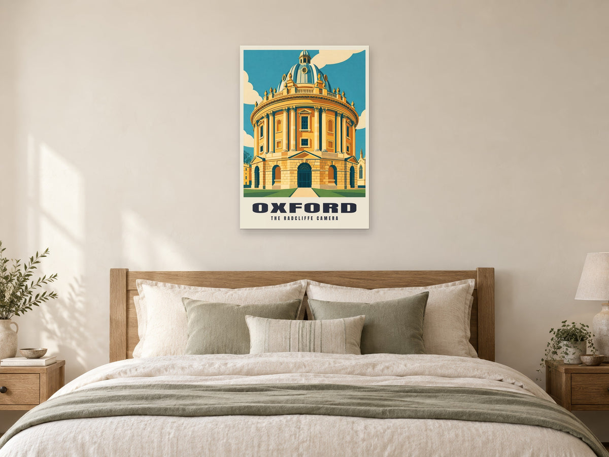 The Radcliffe Camera, Oxford Poster at A1, as a poster, above a bed