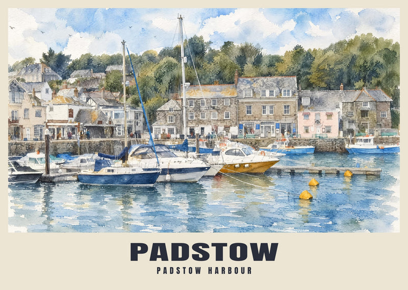Padstow Harbour Poster