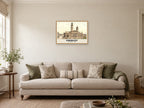 Dunn Square, Paisley, 1890s Heritage Print at A2, in a natural wood frame, in a sitting room