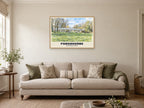 Whitchurch Bridge, Pangbourne Poster at A1, in a natural wood frame, in a sitting room