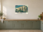 The Terrace, Pembroke Dock Poster at A1, in a white frame, in a kitchen
