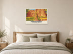 Pontefract Castle Poster at A1, as a poster, above a bed
