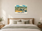 Port Isaac Poster at A1, as a poster, above a bed
