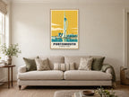 Spinnaker Tower, Portsmouth Poster at A1, in a natural wood frame, in a sitting room