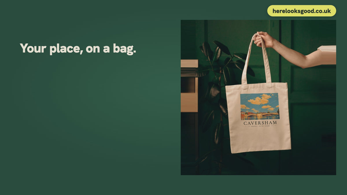 How to make a tote bag of your place at Here Looks Good: a one-minute walk-through of the maker