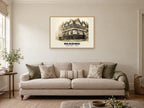 Broad Street, Reading, 1900s Heritage Print at A1, in a natural wood frame, in a sitting room