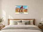 Reading Poster at A1, as a poster, above a bed