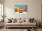St Andrew's Church, Rugby Poster at A1, in a natural wood frame, in a sitting room