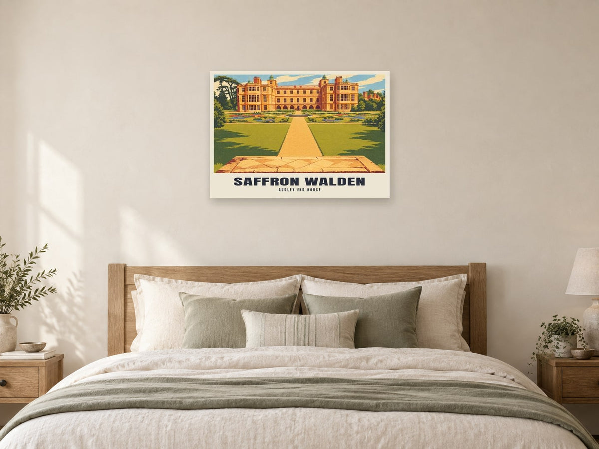Audley End House, Saffron Walden Poster at A1, as a poster, above a bed