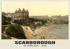 The Grand Hotel, Scarborough, 1890s hand-coloured photochrom heritage print