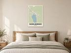Schliersee Street Map Poster at A1, as a poster, above a bed