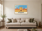 Knole, Sevenoaks Poster at A1, in a natural wood frame, in a sitting room