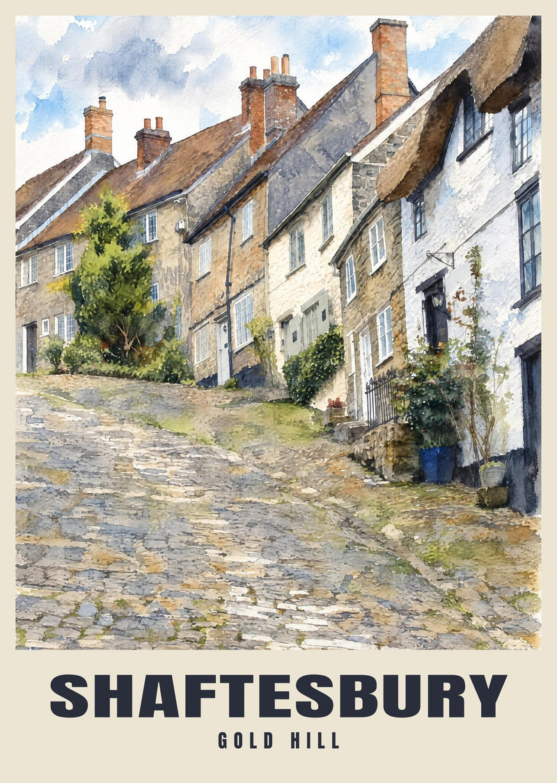 Gold Hill, Shaftesbury Poster