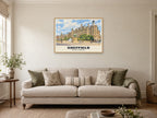 Sheffield Town Hall Poster at A1, in a natural wood frame, in a sitting room