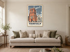 St Mary the Virgin Church, Shinfield Poster at A1, in a natural wood frame, in a sitting room