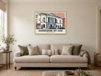 Shoreham Town Hall, Shoreham-by-Sea Poster at A1, in a natural wood frame, in a sitting room