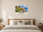 Jacob’s Ladder, Sidmouth Poster at A1, as a poster, above a bed