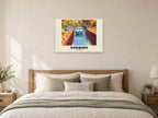 Sonning Poster — Sonning Lock at A1, as a poster, above a bed