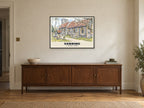 St Andrew's Church, Sonning Poster at A1, in a black frame, above a sideboard