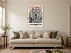 The Bargate, Southampton Poster at A1, in a natural wood frame, in a sitting room