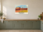 Southsea Castle Poster at A1, in a white frame, in a kitchen