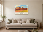 Southsea Castle Poster at A1, in a natural wood frame, in a sitting room