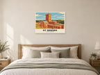 St Davids Cathedral Poster at A1, as a poster, above a bed