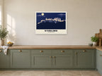 Stirling Castle Poster at A1, in a white frame, in a kitchen