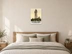 The Wallace Monument, Stirling Poster at A2, as a poster, above a bed