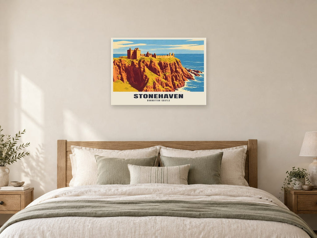 Dunnottar Castle, Stonehaven Poster at A1, as a poster, above a bed