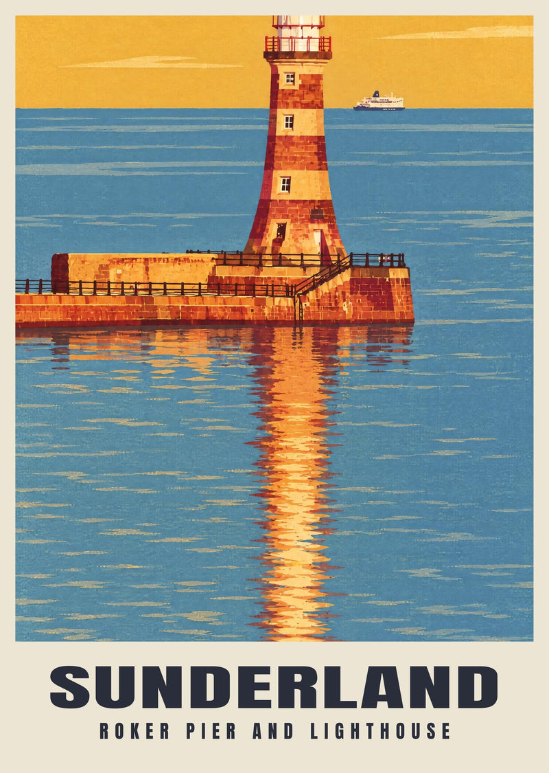 Roker Lighthouse, Sunderland Poster