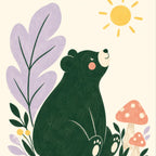 Sunshine Bear Children’s Print — square composition