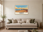 Mumbles Pier, Swansea Poster at A1, in a natural wood frame, in a sitting room